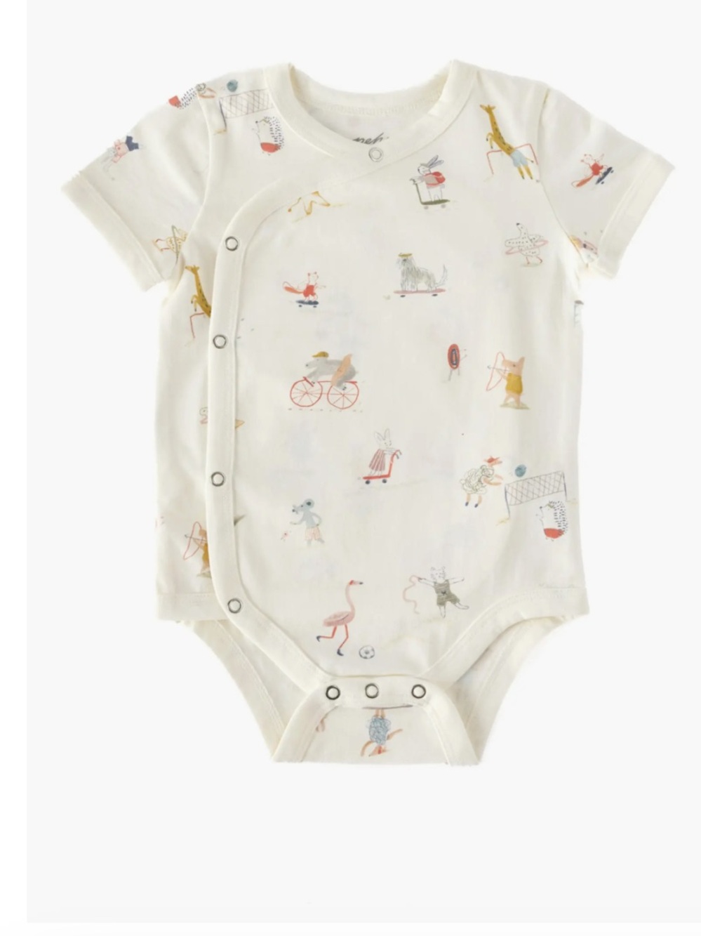 Jungle Gym Print Wrap Organic Cotton Bodysuit